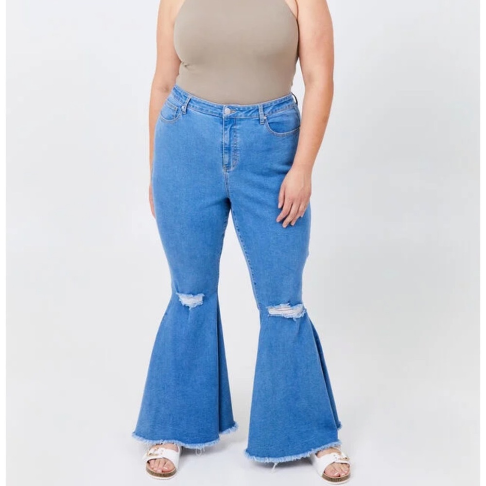 Extreme flair bell bottom jeans